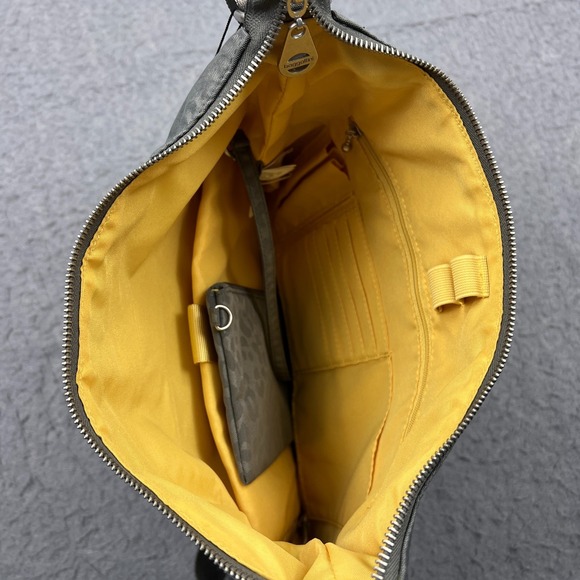 Baggallini Helsinki Bag Large Pewter Animal Print Crossbody Shoulder Travel Hobo - Picture 9 of 13